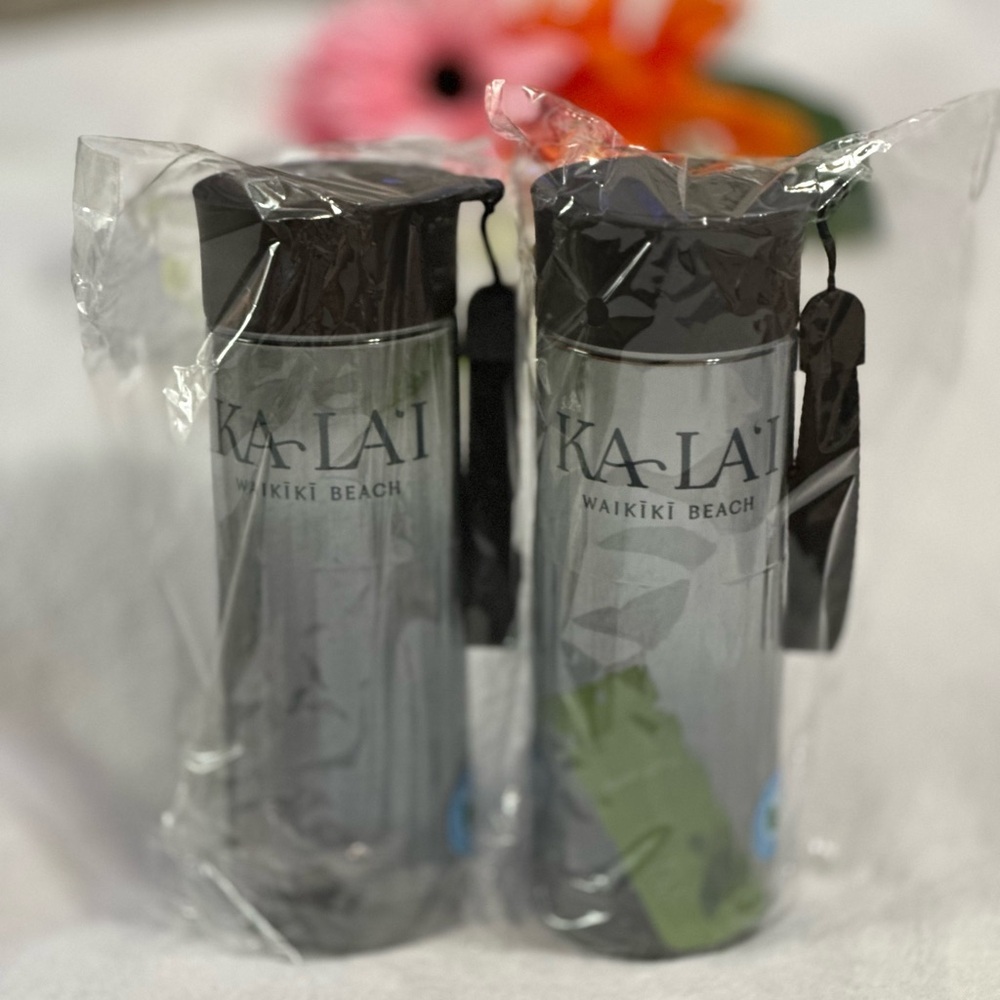 SET OF SEVEN 20 OZ GRAY DRINK TUMBLERS FROM OAHU HAWAII KA LA’I WAIKĪKĪ BEACH